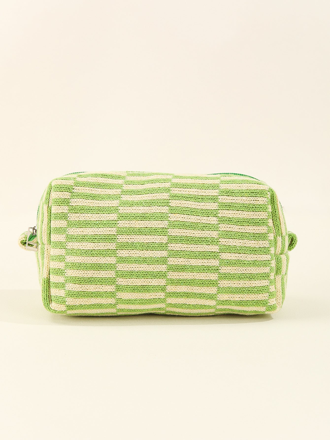 Wholesale Wool Knitted Striped Color Block Plaid Storage Bag